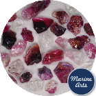 7631-G-SG-P8 - Sea Glass - Ruby Crystal Gravel - Craft Pack